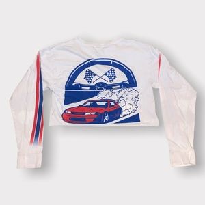 Urban Outfitters Ripple 1992 Race Car Crop Top Small